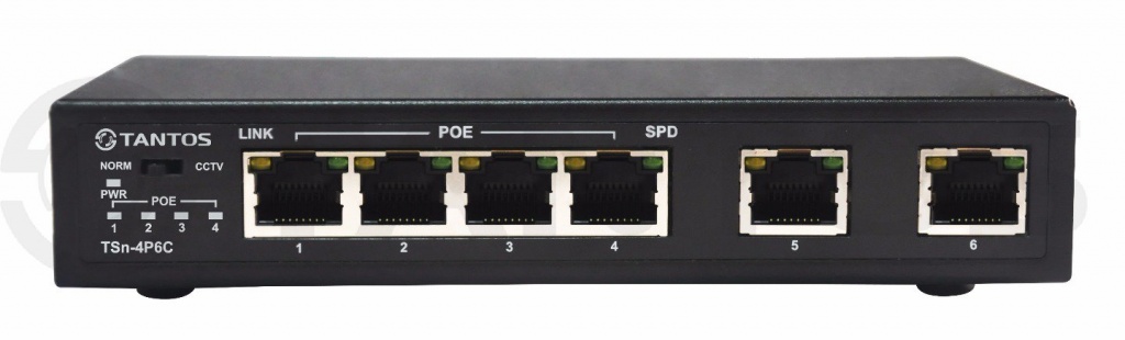 Tantos TSn - 4P6C Коммутатор 6 портовый Ethernet